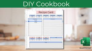 google sheets recipe card template