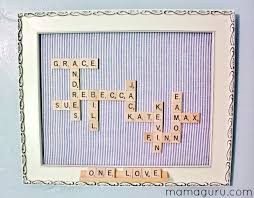 scrabble craft using family names