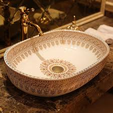 oval jingdezhen bathroom ceramic sink