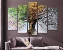 Tree Four Seasons Canvas Prints