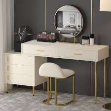 modern white makeup vanity set