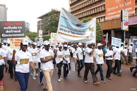 President museveni says opposition are agents of 'foreign interests'. Uganda S Museveni Criticized For Leading March Against Corruption Voice Of America English