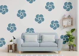 simple leaf wall stencil designs for