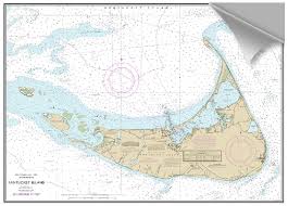 Peel And Stick Nautical Chart Of Nantucket