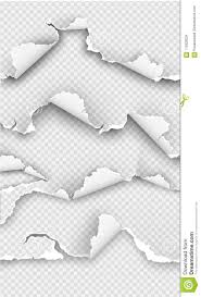 Transparent Design Ripped Templates Torn Paper Stock