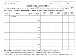 Heart Rate Record Sheet Download Printable Pdf Templateroller