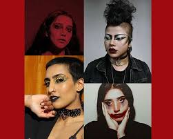 four indian goth influencers