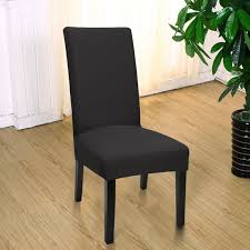 4pcs Stretch Dining Chair Cover Black