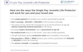 Easy access when you want it.24 hours a day, 7 days a week, 365 days a year! Single Pay Juvenile Life Protector By Combined Insurance In Edison Nj Alignable