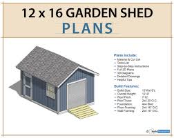 12x16 Shed W Garage Door Diy Plans