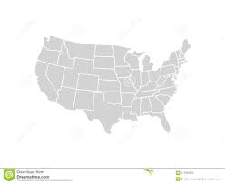 Blank Similar Usa Map Isolated On White Background United
