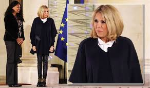 Despite his victory, becoming france's 25th president, the age gap between emmanuel and brigitte continues to vex some. Emmanuel Macron S Wife Brigitte Defies Her Age In Chic Leather Trousers Express Co Uk