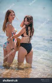 Two Sexy Young Girls Posing Beach Stock Photo 1146557849 | Shutterstock