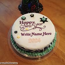 happy new year cake with name and photo