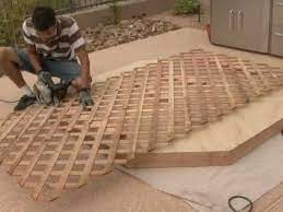 cutting the gazebo roof lattice you