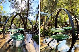 Glass And Metal Modern Bird Baths Australia