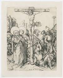 Chrystus na krzyżu i żołnierze grający w kości o szaty - Schongauer Martin  - FBC