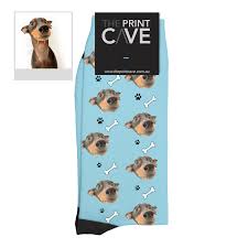 Annual sales up to 400,000+pairs. Custom Pet Socks Australia Dog Personalised Face Socks The Print Cave