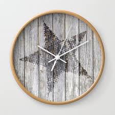 Grey Wood Wall Clock