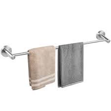 Brushed Nickel Single Towel Rack Bar