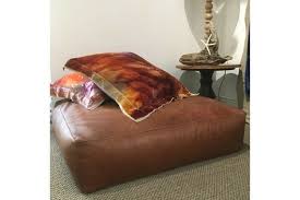 Sofa Cushion Cover Genuine Leather Pouf
