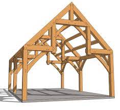 16x24 hammer beam timber frame plan