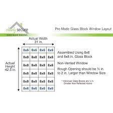 Non Vented Glass Block Window 3244sdc