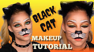 easy black cat halloween makeup you
