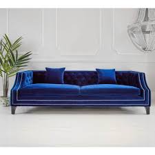 imperial sofa 3 person sapphire blue