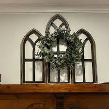 Black Window Frame Cathedral Style Arch