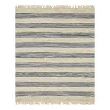 navy striped hand woven jute area rug 8x10
