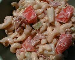 Bacon Tomato Macaroni Salad gambar png