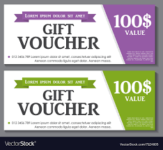 Gift Voucher Template With Sample Text Royalty Free Vector