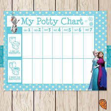 Printable Frozen Potty Chart Sign Blue By Brightowlcreatives