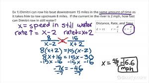 problem using a rational equation