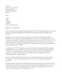 Standard Cover Letter Example Sample Solicited Application Business