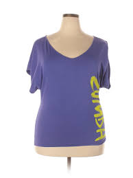 Details About Zumba Wear Women Purple Short Sleeve T Shirt Xxl