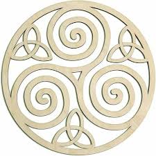 Wooden Wall Decor Celtic Three Spiral
