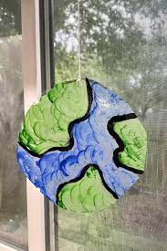 Stained Glass Planet Earth Craft