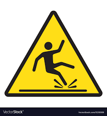 wet floor caution sign royalty free