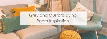 grey and mustard living room