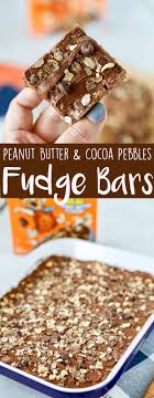 cocoa pebbles no bake fudge bars