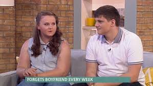 Real life    First Dates  Woman with rare neurological disorder     Jenny Gisby makes photo scrapbook to help her fall in love with boyfriend  again every week because of condition that causes seizures  wiping her  memories