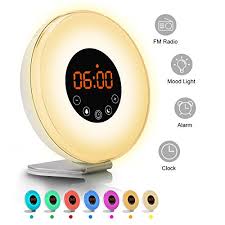 Sunrise Alarm Clock Tekitsfun Sunrise Simulator Alarm Clock For Kids 6 Natural Sounds Fm Clock Radio Snooze With Color Changing Natural Wake Up Light For Bedside Adults And Kids Kitchen Dining