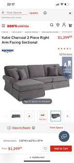 2 piece sectional couch katie