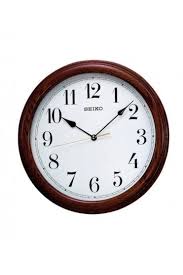 Seiko Solid Oak Case Wall Clock Qxa153b