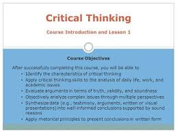 Critical Thinking Course Introduction and Lesson     ppt video     StudyChaCha