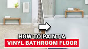 how to paint a linoleum bathroom floor
