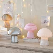 Glass Mushroom Table Lamp Pottery