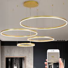 Gold Plated Hoop Hanging Light